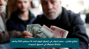 ارتفاع مفاجئ.. سعر الدولار في العراق اليوم الأحد 14 سبتمبر 2025 يشهد نشاطًا ملحوظًا في السوق السوداء